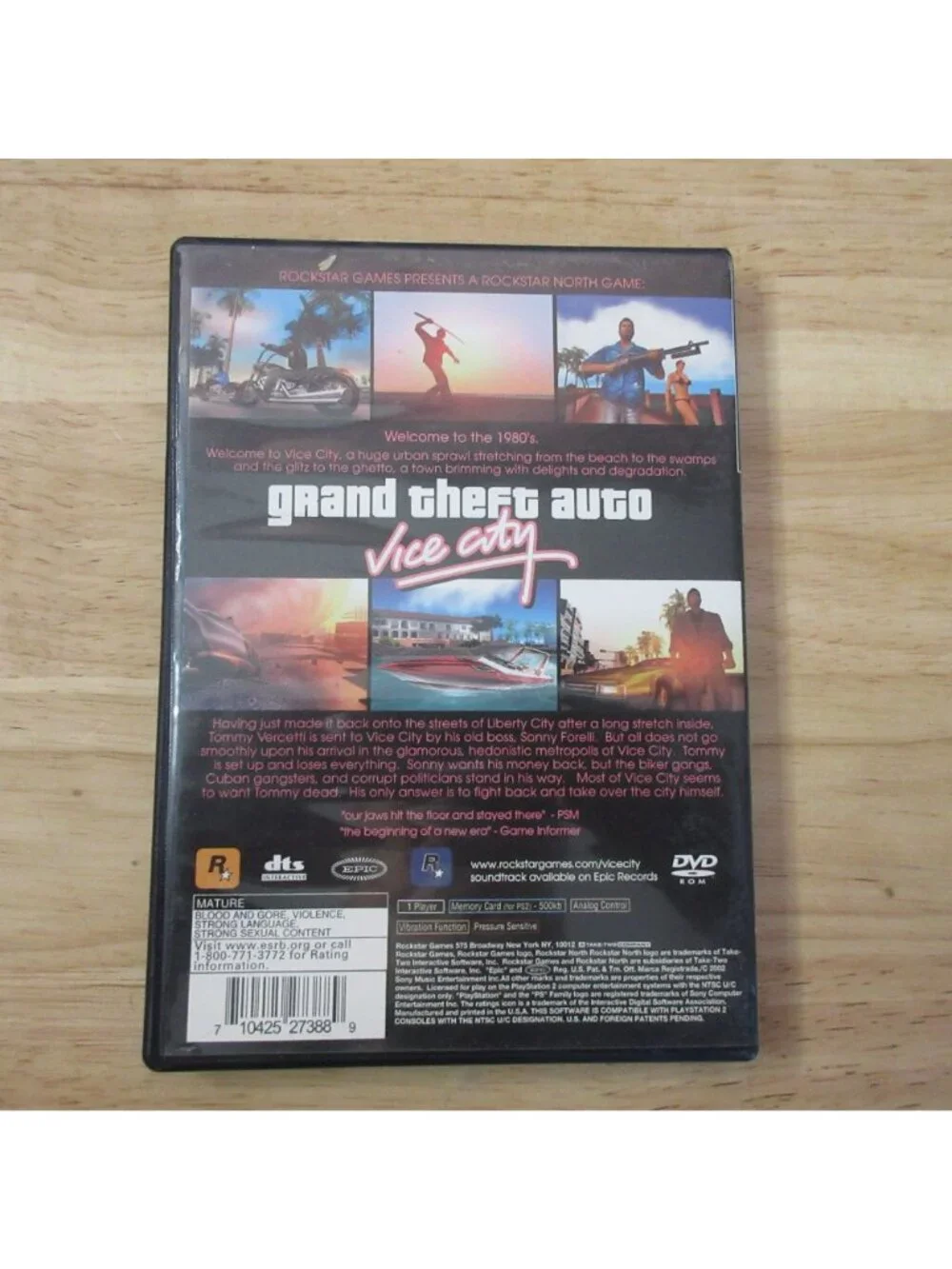 Grand Theft Auto: Vice City Sony PlayStation 2 PS2 2002 with Manual